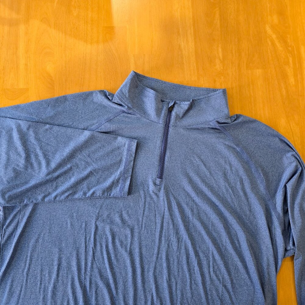 F/X Fusion Men's Long‎ Sleeve 1/4 Zip Performance Pullover Golf Blue Size XXL